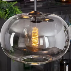 Suspension - Verre Apedo Clair, Fumé, 3 lumières