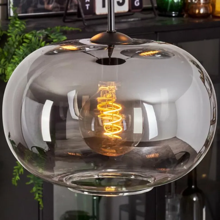 Suspension - Verre Apedo Clair, Fumé, 3 lumières
