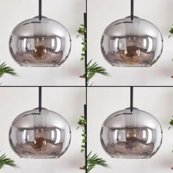 Suspension - Verre Apedo Fumé, 4 lumières
