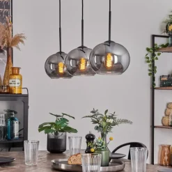 Suspension - Verre Apedo Fumé, 3 lumières