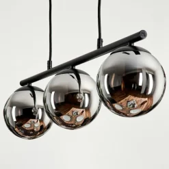 Suspension - Verre Gastor Chrome, Fumé, 3 lumières
