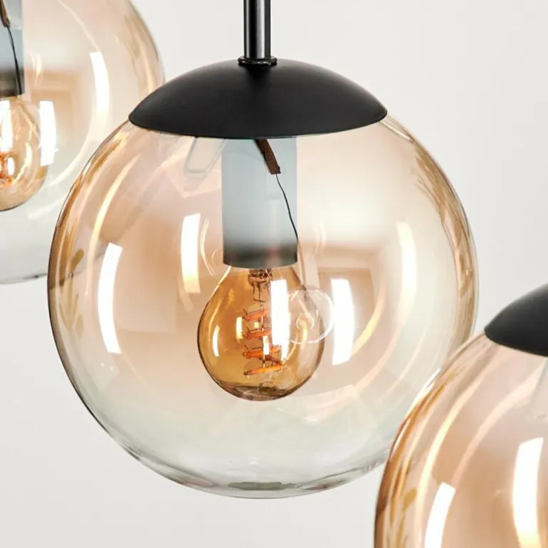 Suspension - Verre Gastor Ambre, Clair, 3 lumières