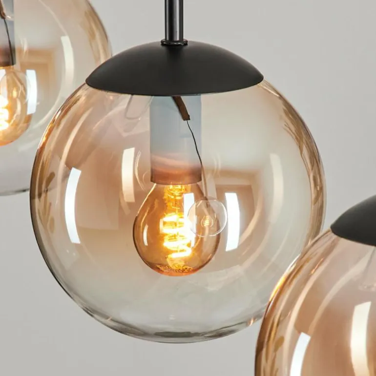 Suspension - Verre Gastor Ambre, Clair, 3 lumières
