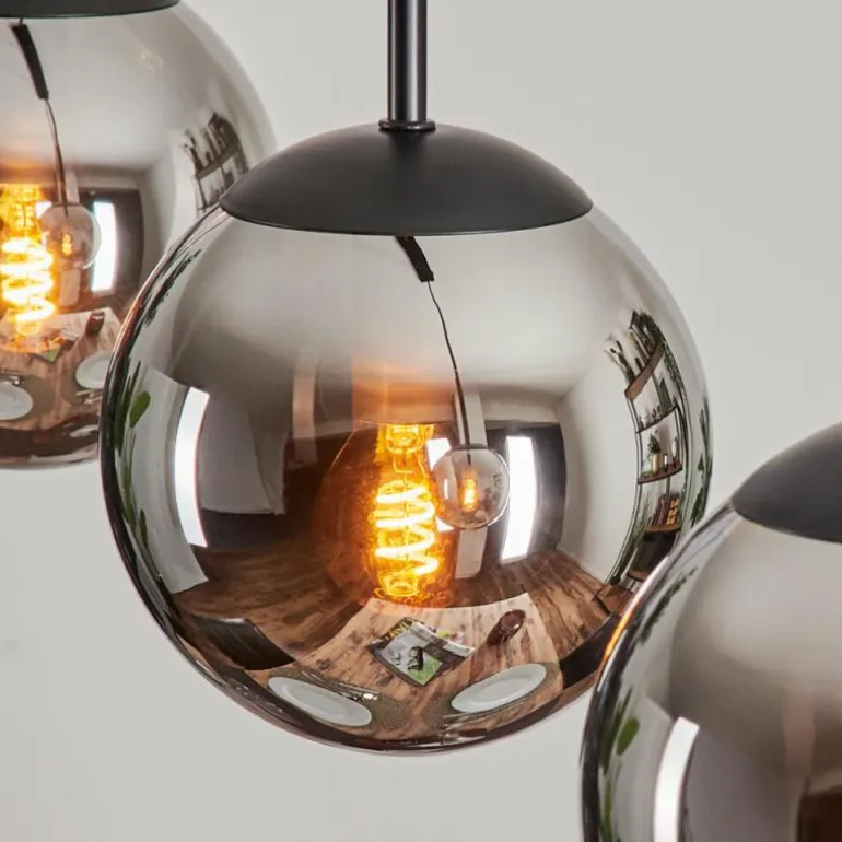 Suspension - Verre Gastor Chrome, Fumé, 3 lumières