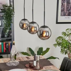 Suspension - Verre Gastor Fumé, 3 lumières