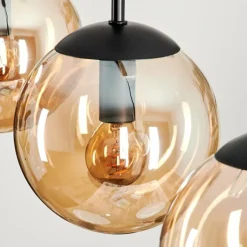 Suspension - Verre Gastor Ambre, 3 lumières