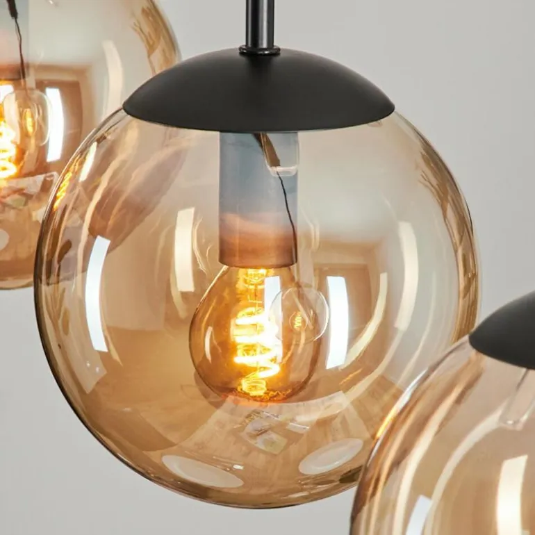 Suspension - Verre Gastor Ambre, 3 lumières