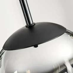Suspension - Verre Gastor Chrome, Fumé, 1 lumière