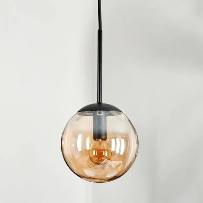 Suspension - Verre Gastor Ambre, 1 lumière