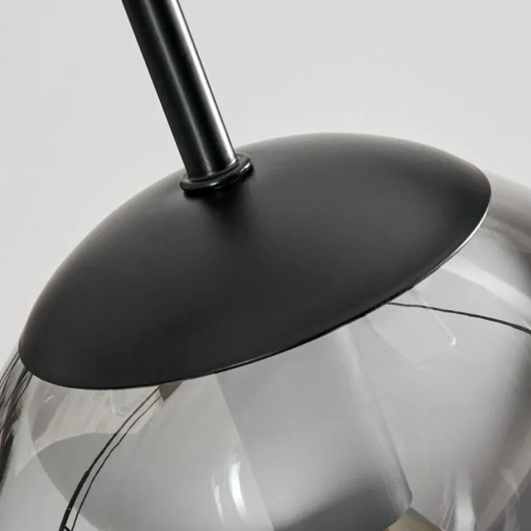 Suspension - Verre Gastor Chrome, Clair, Fumé, 4 lumières