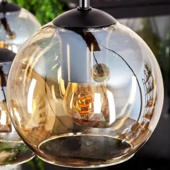 Suspension - Verre Koyoto Ambre, 8 lumières