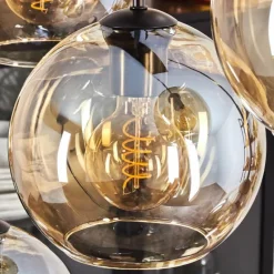 Suspension - Verre Koyoto Ambre, 8 lumières