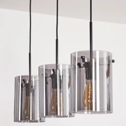 Suspension - Verre Parane Fumé, 3 lumières