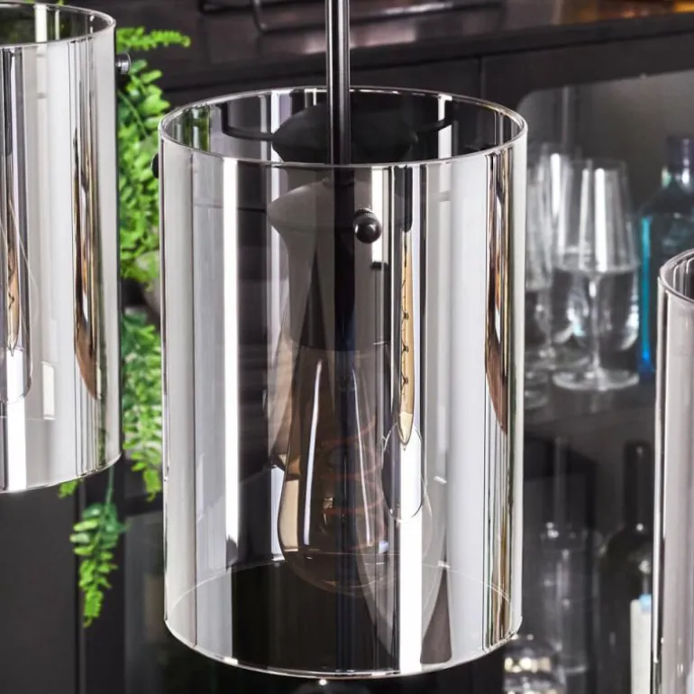 Suspension - Verre Parane Fumé, 5 lumières