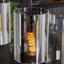 Suspension - Verre Parane Fumé, 5 lumières