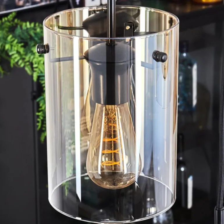 Suspension - Verre Parane Ambre, Clair, 3 lumières