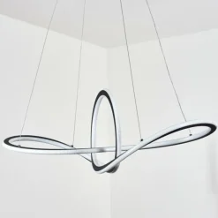 Suspension Zibreira LED Noir, 1 lumière, Télécommandes