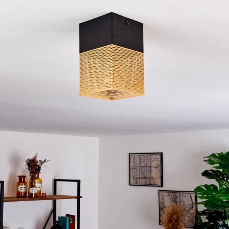 Suspension Armenie Laiton, Noir, 1 lumière