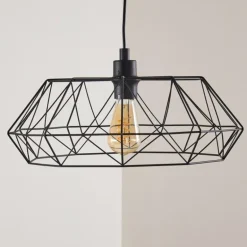 Suspension Badalucco Noir, 1 lumière