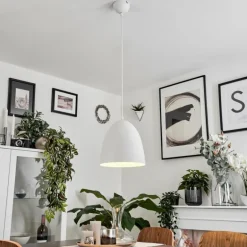 Suspension Bakou Blanc, 1 lumière