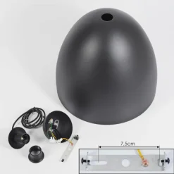 Suspension Bakou Noir, 1 lumière