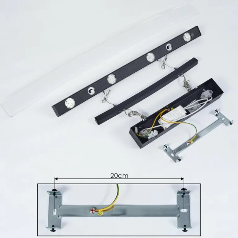 Suspension Balcairn LED Noir, 4 lumières