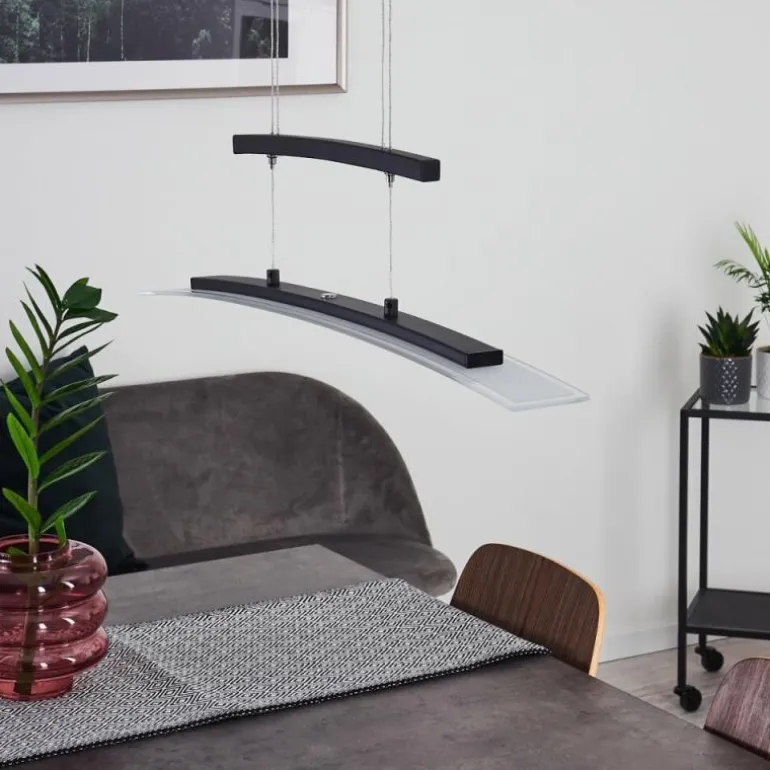 Suspension Balcairn LED Noir, 4 lumières