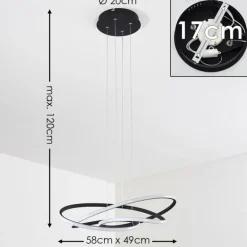 Suspension Belgorod LED Noir, 1 lumière