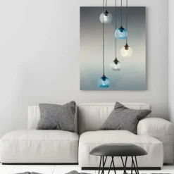 Suspension Brilliant Amiri Noir, 5 lumières