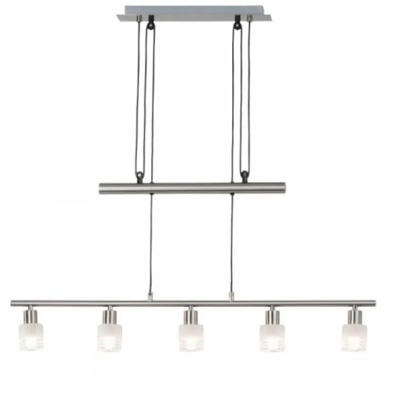 Suspension Brilliant Leuchten Lea Blanc, 5 lumières