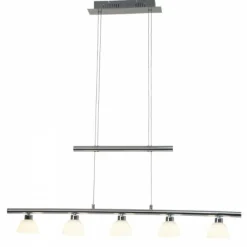 Suspension Brilliant Leuchten Tonja LED Chrome, 5 lumières