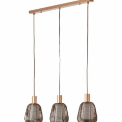 Suspension Brilliant Wallace Moka, 3 lumières