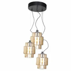 Suspension By Rydens Ebbot Noir, 3 lumières