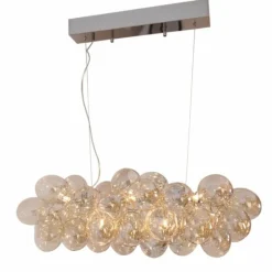 Suspension By Rydens Gross Ambre, 8 lumières