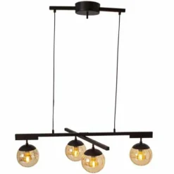 Suspension By Rydens Labelle Noir, 4 lumières