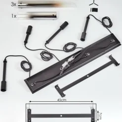 Suspension Caimitte Clair, Fumé, 4 lumières