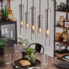 Suspension Caimitte Clair, Fumé, 5 lumières