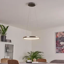 Suspension Calcium LED Nickel mat, 1 lumière