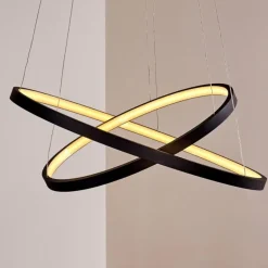 Suspension Canisteo LED Noir, 2 lumières