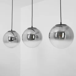 Suspension Cercado Noir, 3 lumières