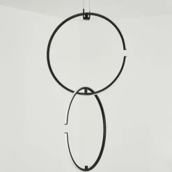 Suspension Chlak LED Noir, 2 lumières, Télécommandes