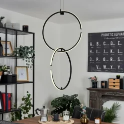Suspension Chlak LED Noir, 2 lumières, Télécommandes