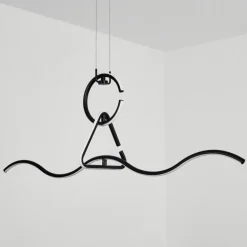 Suspension Chlak LED Noir, 3 lumières, Télécommandes