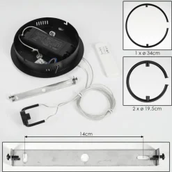 Suspension Chlak LED Noir, 3 lumières, Télécommandes