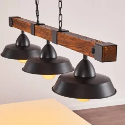 Suspension Corippo Noir, 3 lumières