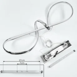 Suspension Dauntey LED Nickel mat, 1 lumière