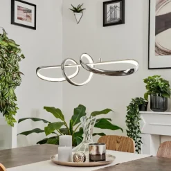 Suspension Dauntey LED Nickel mat, 1 lumière