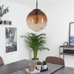 Suspension Degevos Brun, 1 lumière