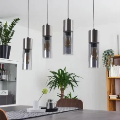 Suspension Dulcita Nickel mat, 4 lumières