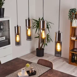 Suspension Dulcita Nickel mat, 4 lumières